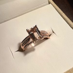 Pink Morganite 14k Rose Gold Ring 1.62ctw